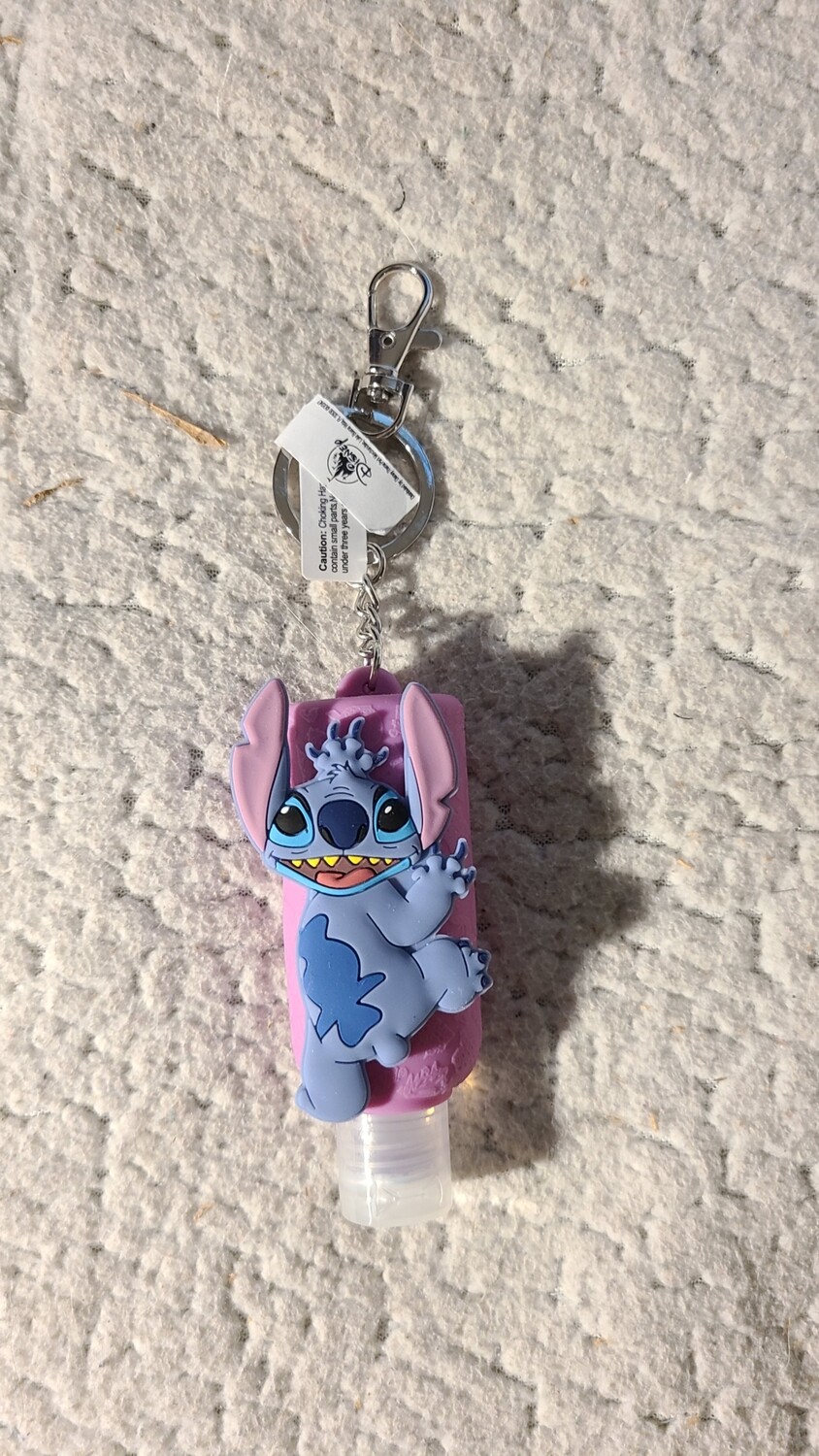 Stitch hand sanitizer keychain/clip holder