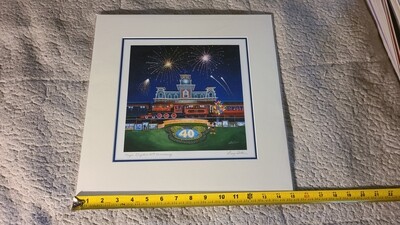 Larry Dotson signed Magic Kingdom 40th Anniversary print 15x15