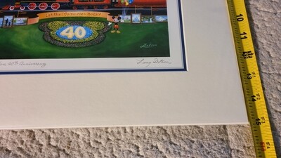 Larry Dotson signed Magic Kingdom 40th Anniversary print 15x15