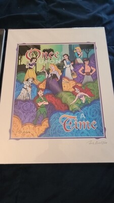 Dave Avanzino Once Upon A Time signed 14x18 matted prints