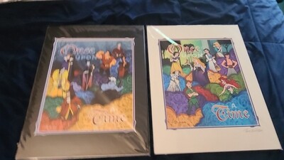 Dave Avanzino Once Upon A Time signed 14x18 matted prints