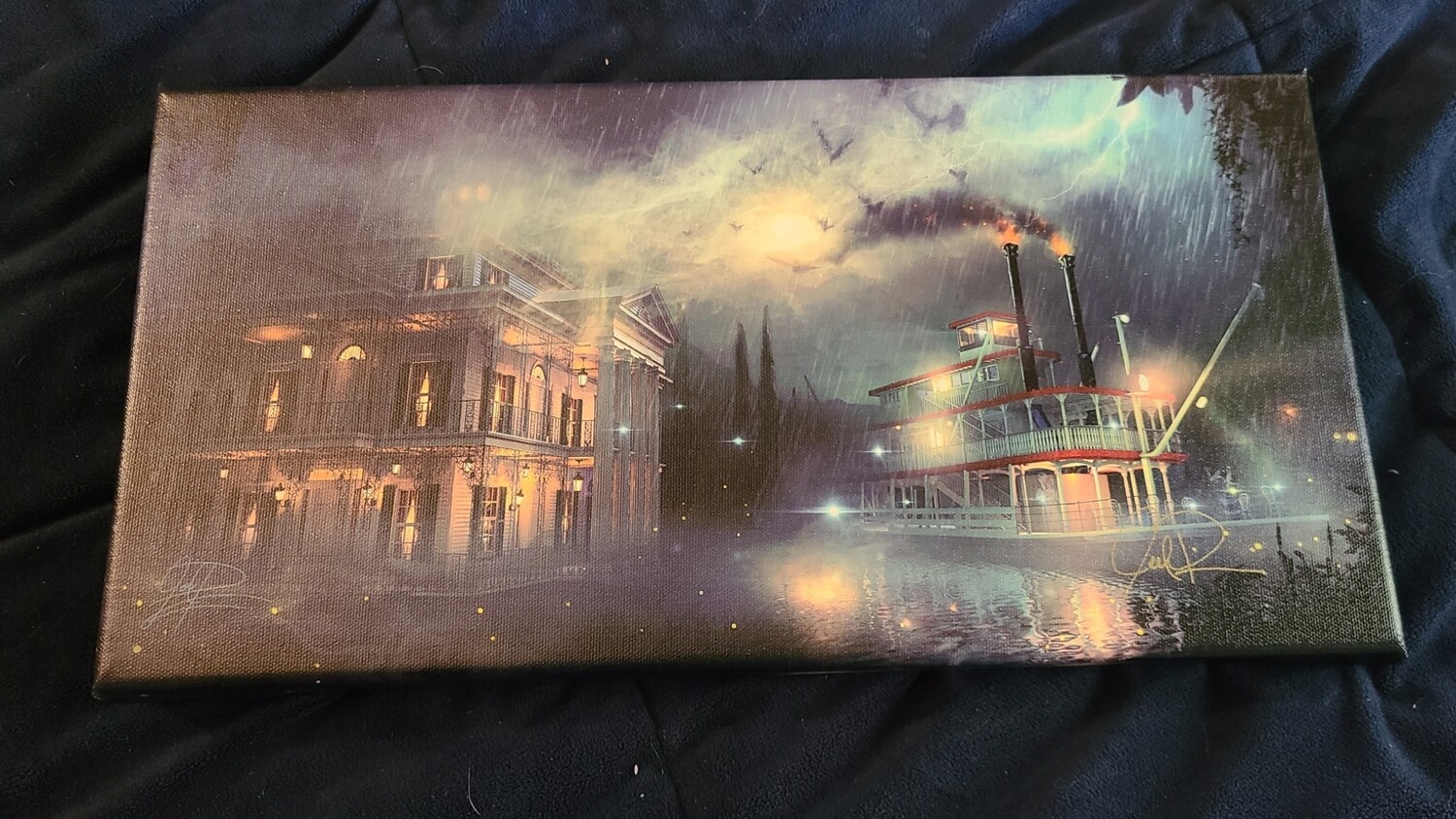 &quot;Departing Nightly&quot; Joel Payne signed 8x16 framed canvas