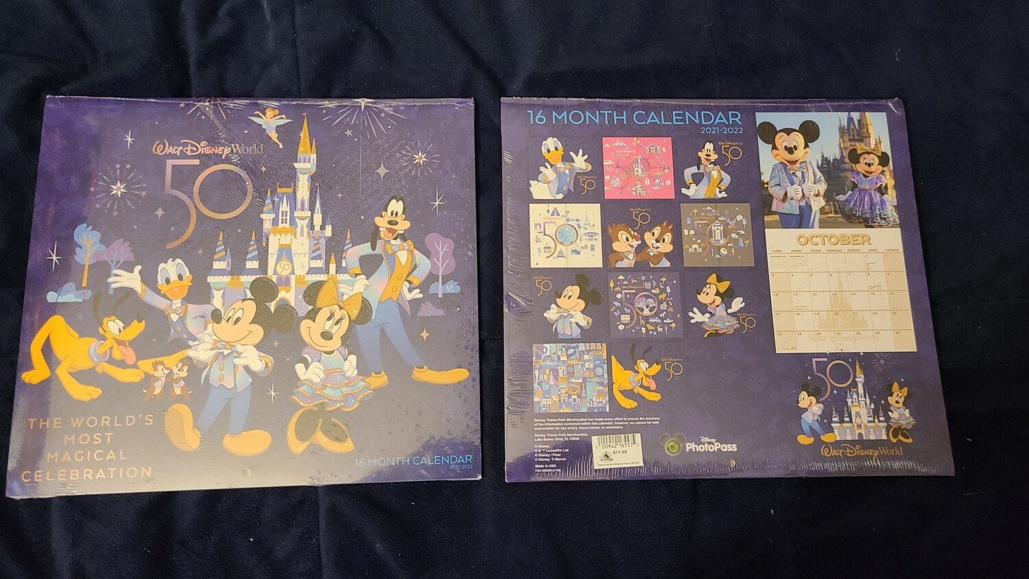 WDW 50th Ann 16 month calendar