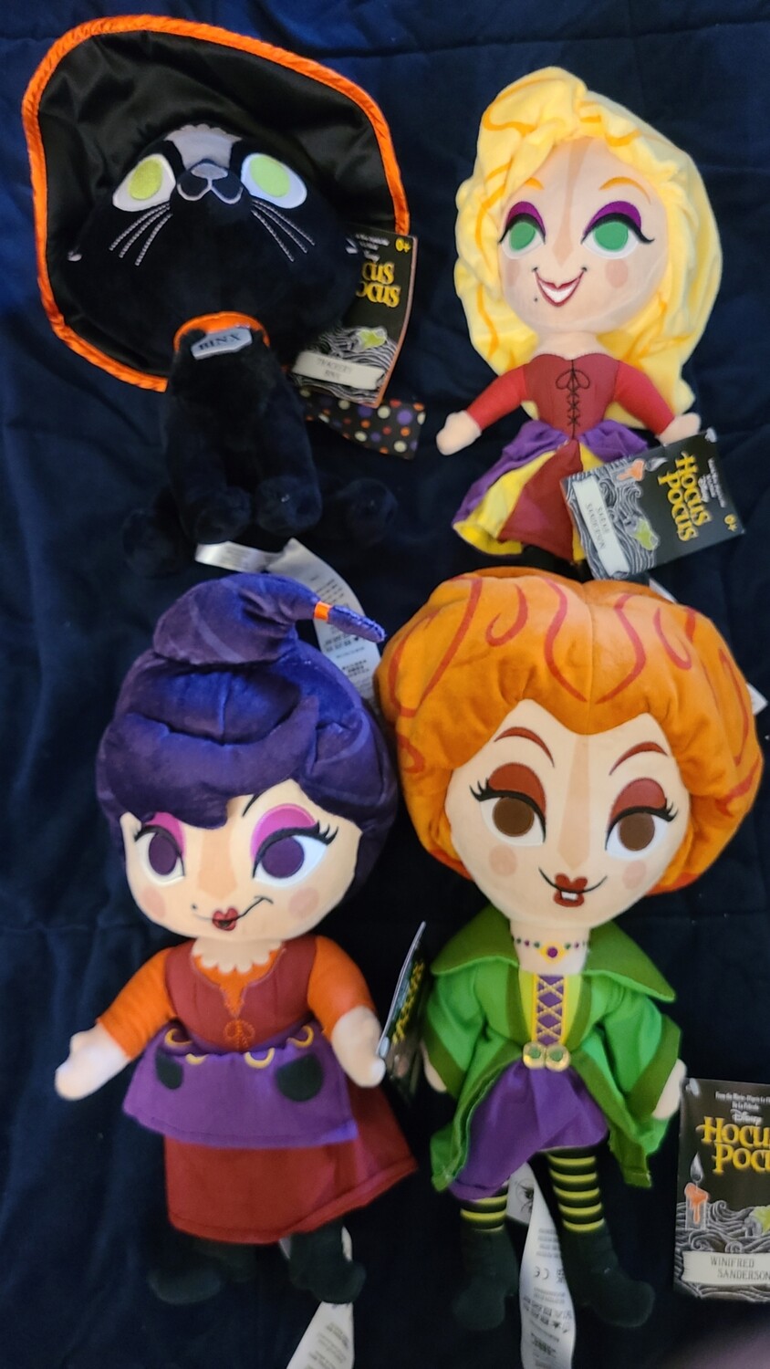 Hocus Pocus Sanderson Sisters & Binx plush set