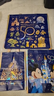 Walt Disney World 50th Reusable Bags set of 3
