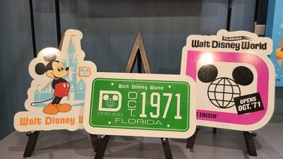 Walt Disney World 50th metal sign set