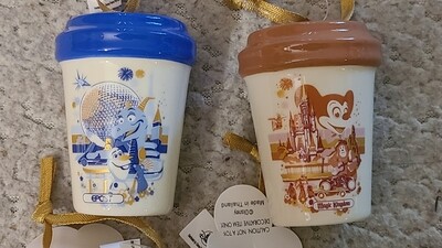WDW 4 Parks Starbucks ornaments  (set of 4)