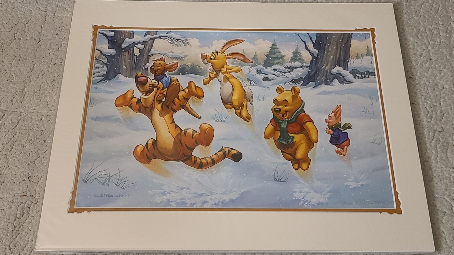 Greg McCullough Bouncin&#39; Restored 14x18 matted print SIGNED