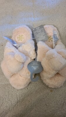 Pink Sherpa Disney Parks slippers US7/8 UK5/6