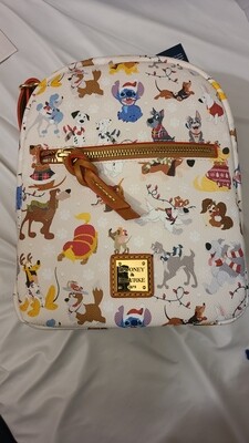 Disney Dogs Christmas Santa Tails Dooney &amp; Bourke mini backpack