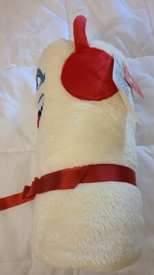 Abominable Snowman Rudolph the Rednose Reindeer Department 56 fleece throw 60x45"