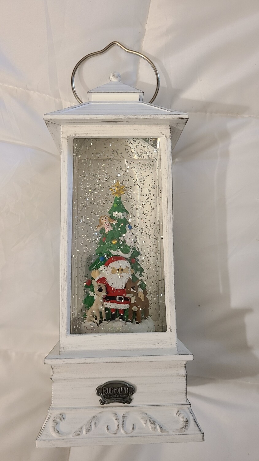 Rudolph, Clarice, &amp; Santa Clause light up water globe