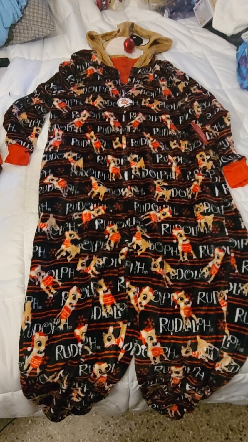 Small Rudolph the Rednose Reindeer onesie