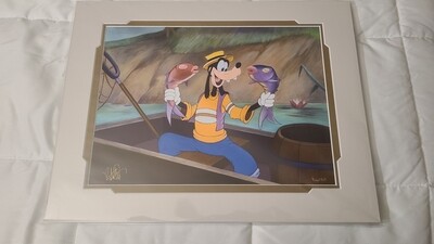 Robert Post &quot;Sumthin&#39; Fishy&quot; SIGNED 14x18 matted print