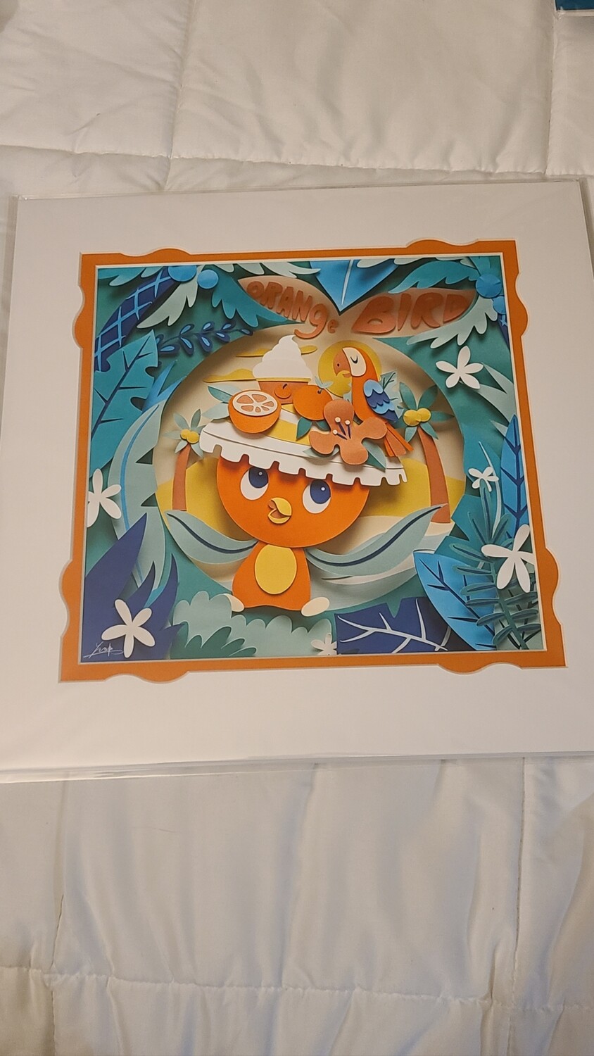 Fenway Fan My Pretty Pretty Hat - Orange Bird 14x14 matted print