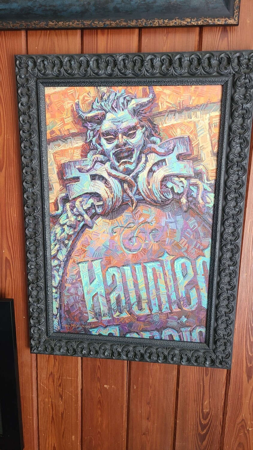 Greg McCullough Haunted Mansion framed full size canvas