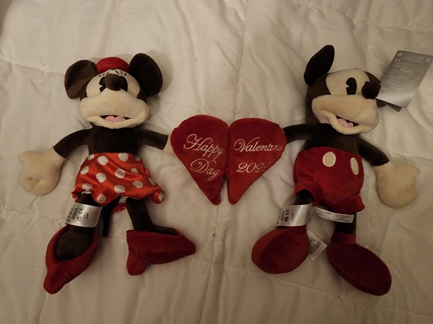 Mickey &amp; Minnie Mouse Valentine&#39;s Day 2022 plush set
