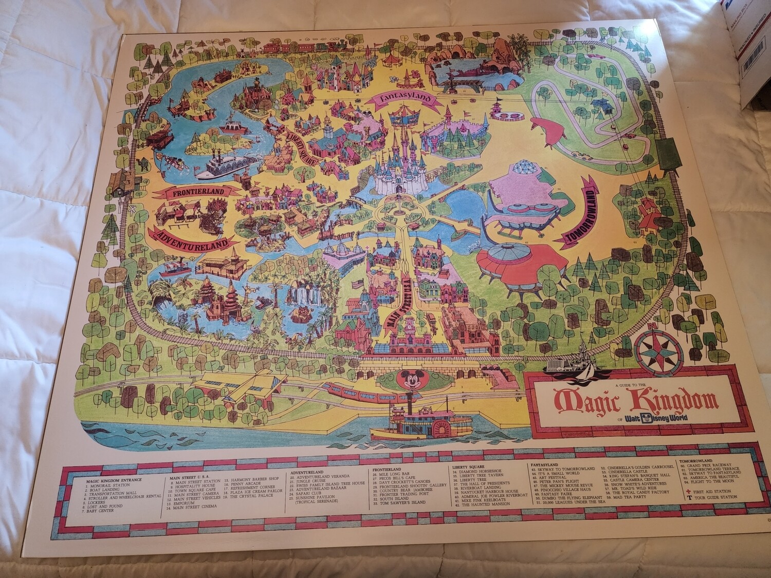 Walt Disney World Retro Vault Map 36x32&quot;