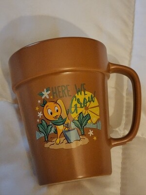 Orange Bird planter mug Flower &amp; Garden Festival 2022 Passholder