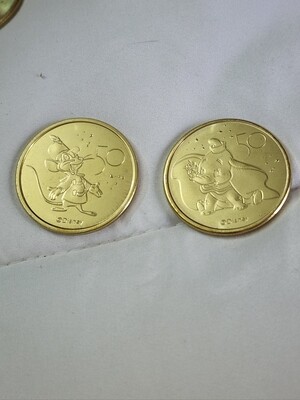 Dumbo &amp; Timothy Q Mouse Walt Disney World 50th medallion coins