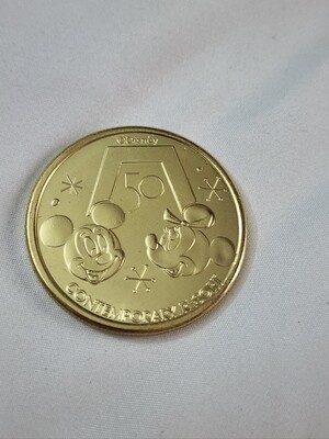 Mickey &amp; Minnie Contemporary Resort Disney World 50th medallion coin
