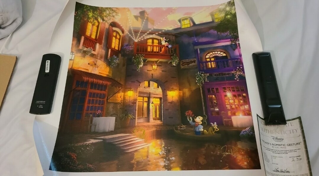 Joel Payne &quot;Mickey&#39;s Romantic Gesture&quot; Printer&#39;s Proof 2 of 5 20x20 canvas