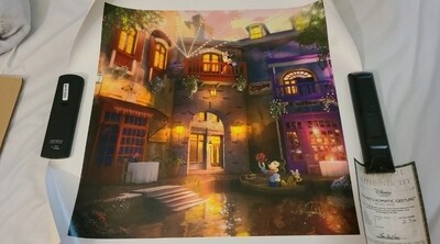 Joel Payne &quot;Mickey&#39;s Romantic Gesture&quot; Printer&#39;s Proof 2 of 5 20x20 canvas