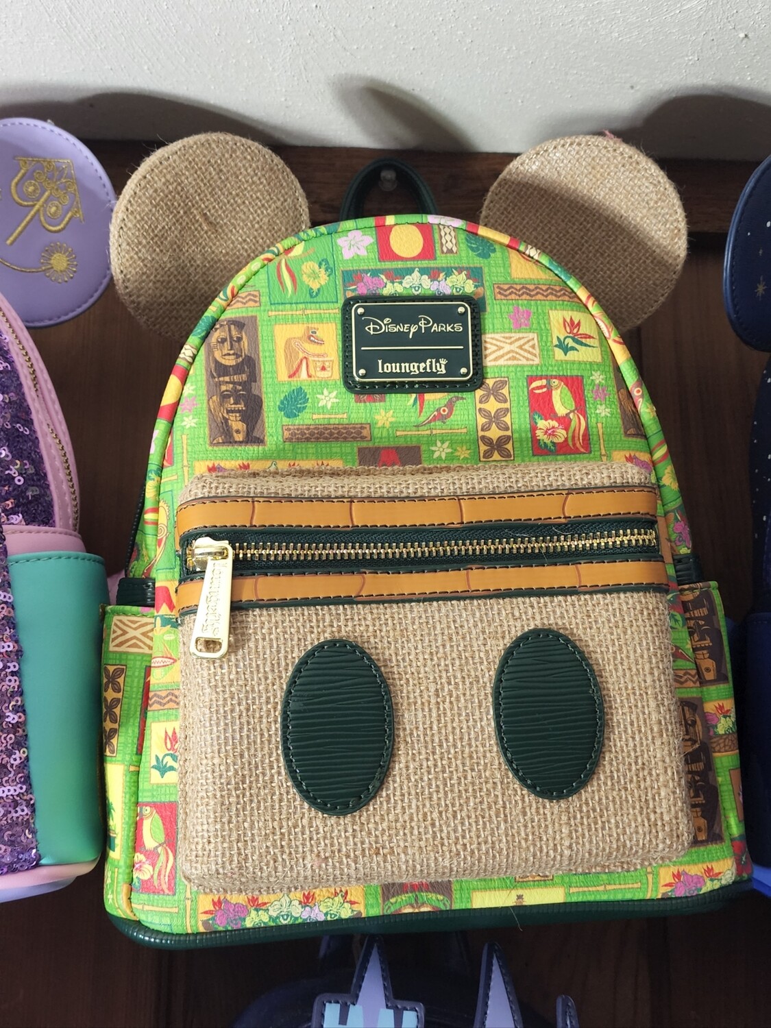 Mickey Main Attractions Enchanted Tiki Room Loungefly backpack