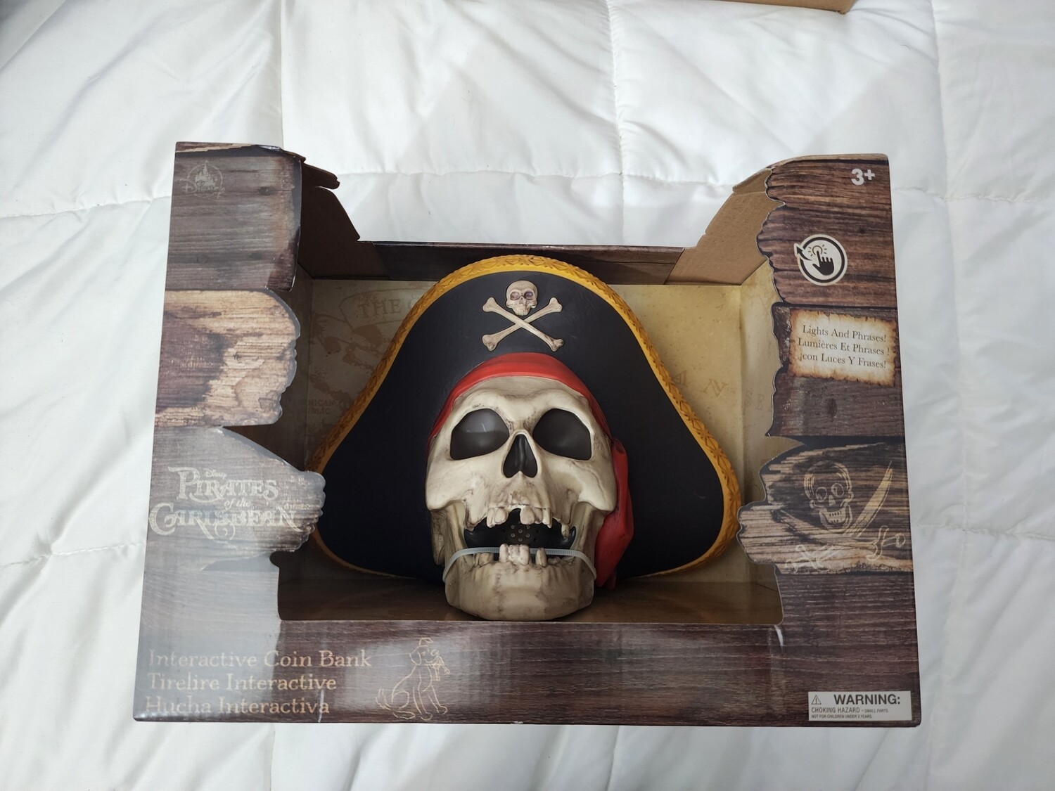 disney parks pirates of the caribbean interactive coin bank figure