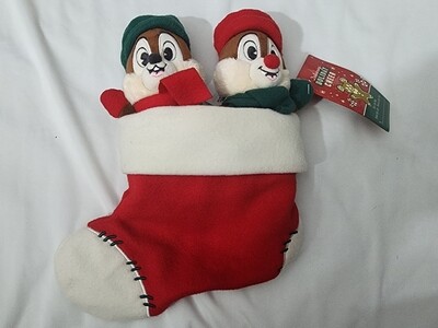 Chip &amp; Dale Christmas Stocking plushies