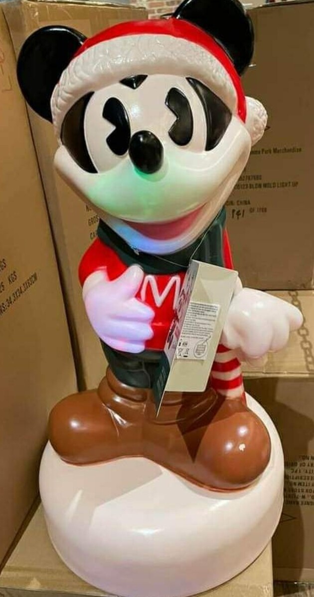 Mickey Christmas plastic blow mold