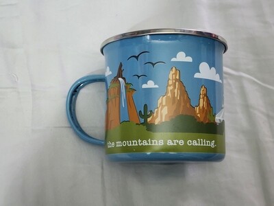 The Mountains Are Calling metal mug