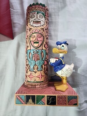 SIGNED Jim Shore WDW 50th Anniversary Donald Duck Totem Pole