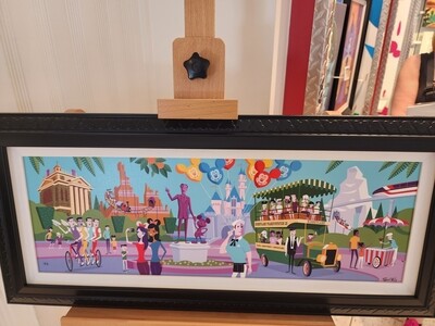 2022 SHAG Disney Parks D23 Disneyland The Magic Panorama LE Framed Giclee