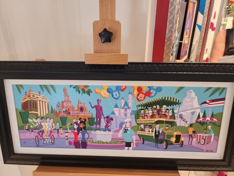 2022 SHAG Disney Parks D23 Disneyland The Magic Panorama LE Framed Giclee