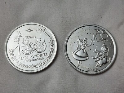 Alice in Wonderland Disney 100 Years of Wonder medallion coin