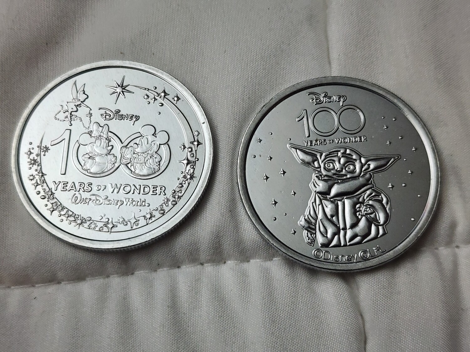 The Child Grogu Disney 100 Years of Wonder medallion coin