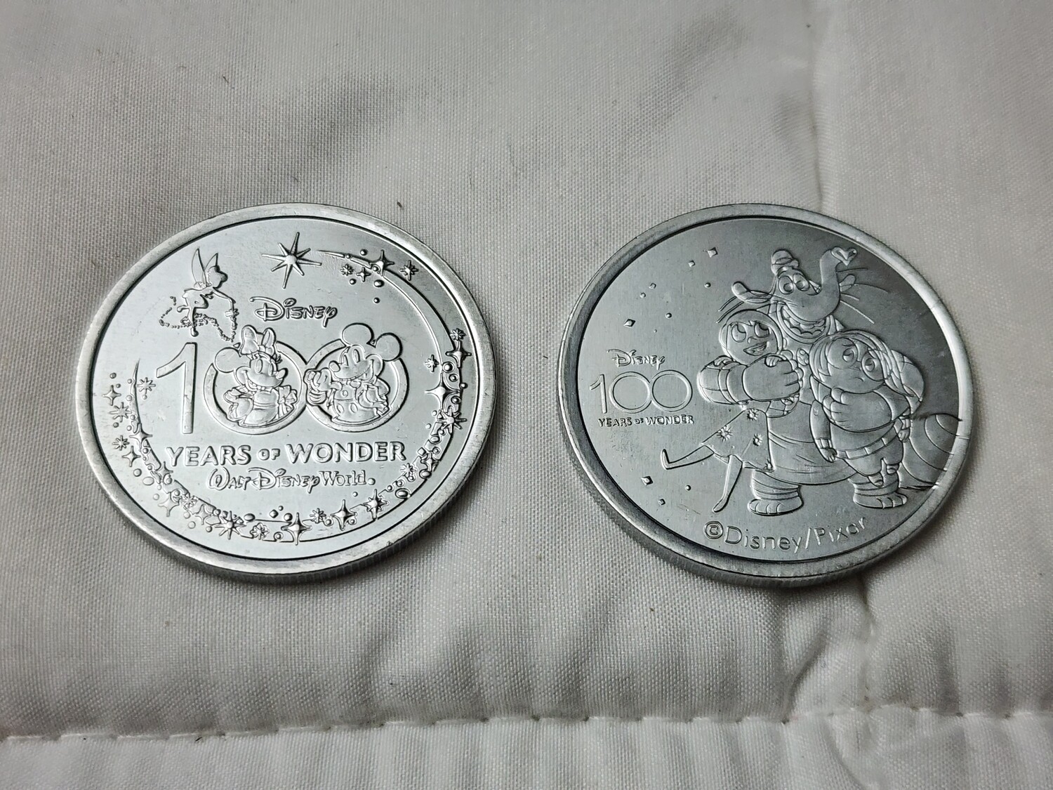 Inside Out Disney 100 Years of Wonder medallion coin