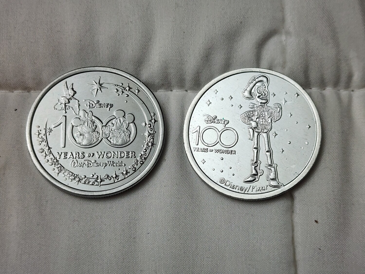 Woody Disney 100 Years of Wonder medallion coin