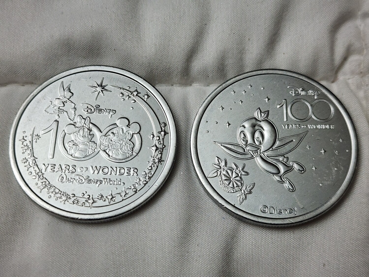 Orange Bird Disney 100 Years of Wonder medallion coin