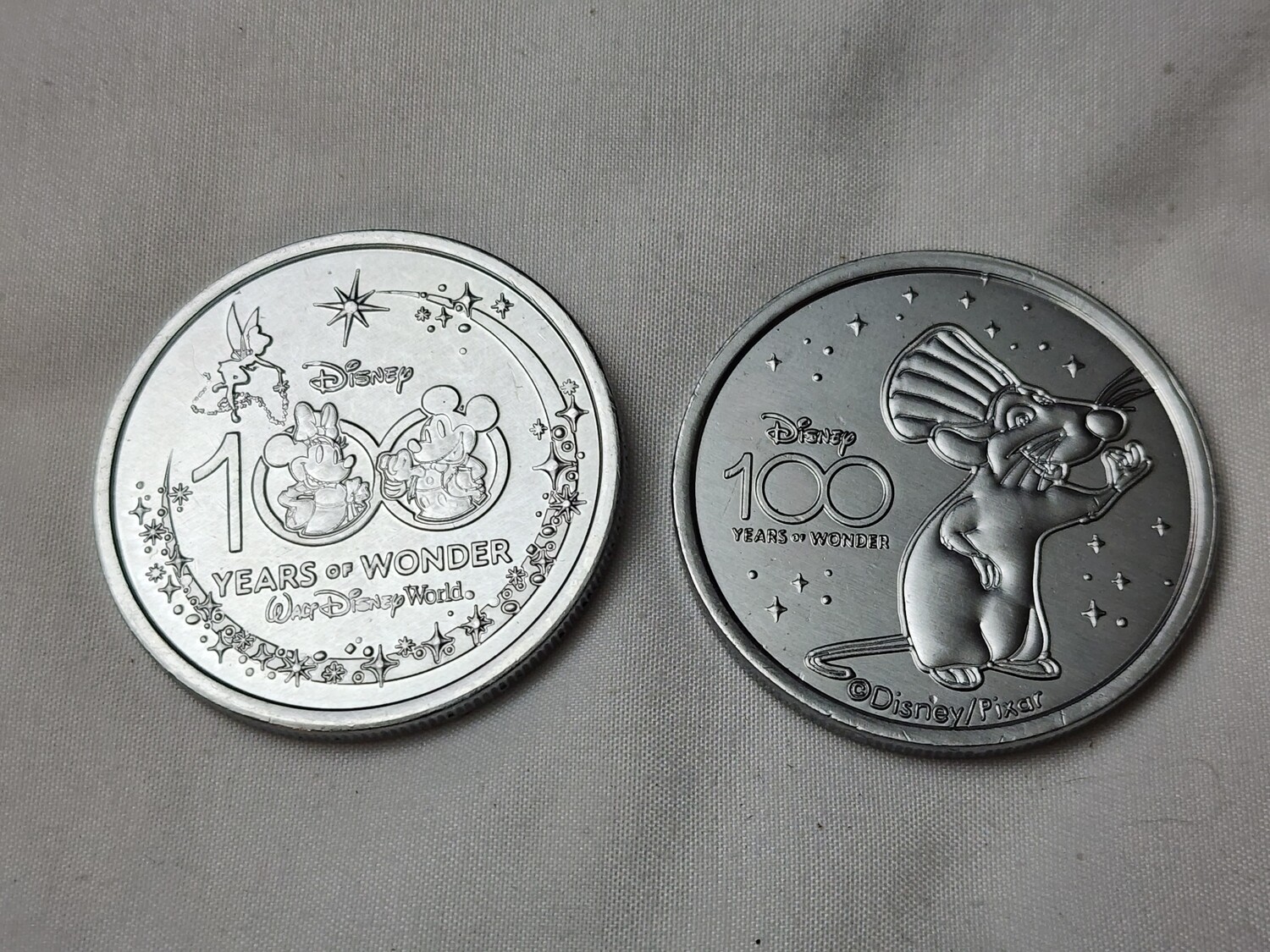 Remy Ratatouille Disney 100 Years of Wonder medallion coin