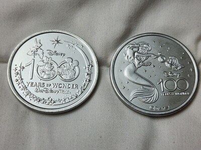 Little Mermaid Disney 100 Years of Wonder medallion coin