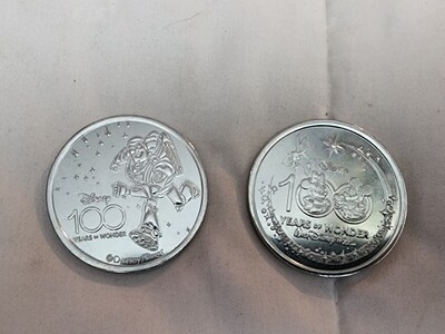 Buzz Lightyear Disney 100 Years of Wonder medallion coin