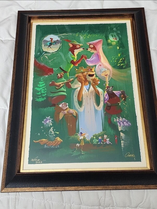 #1 Brett Owens Robin Hood 50th framed LE95 print #1