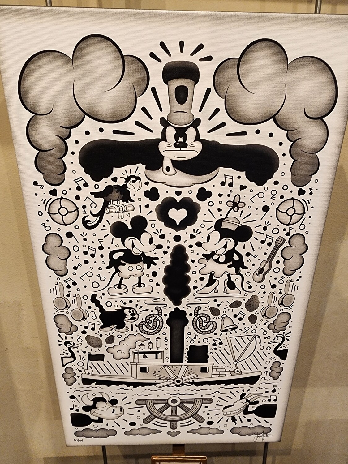 Jason Ratner Steamboat Willie LE95 Gallery wrapped canvas