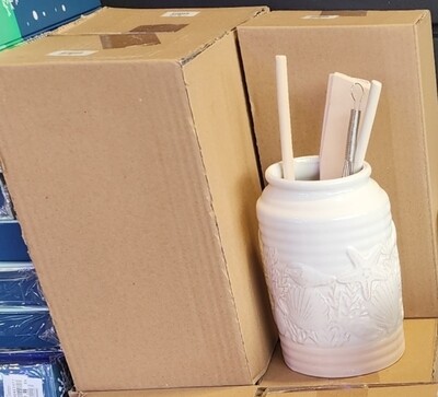Coastal ceramic tool holder with 4 tools