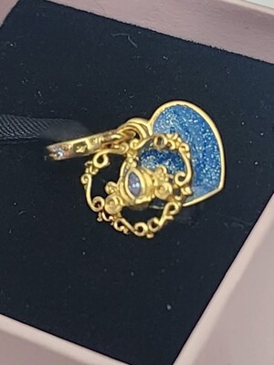 Pandora Cinderella Gold Heart Charm