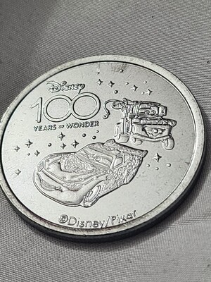 Cars Disney 100 Years of Wonder medallion coin