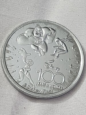 Incredibles Disney 100 Years of Wonder medallion coin