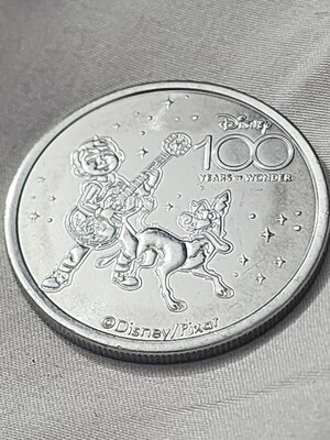 Miguel &amp; Dante Disney 100 Years of Wonder medallion coin